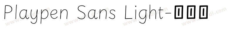 Playpen Sans Light字体转换